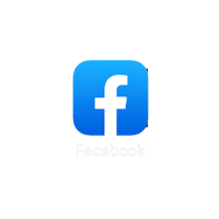 facebook logo on a black background