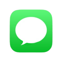 a green icon with a white speech bubble