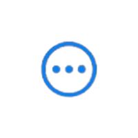 a blue circle on a black background